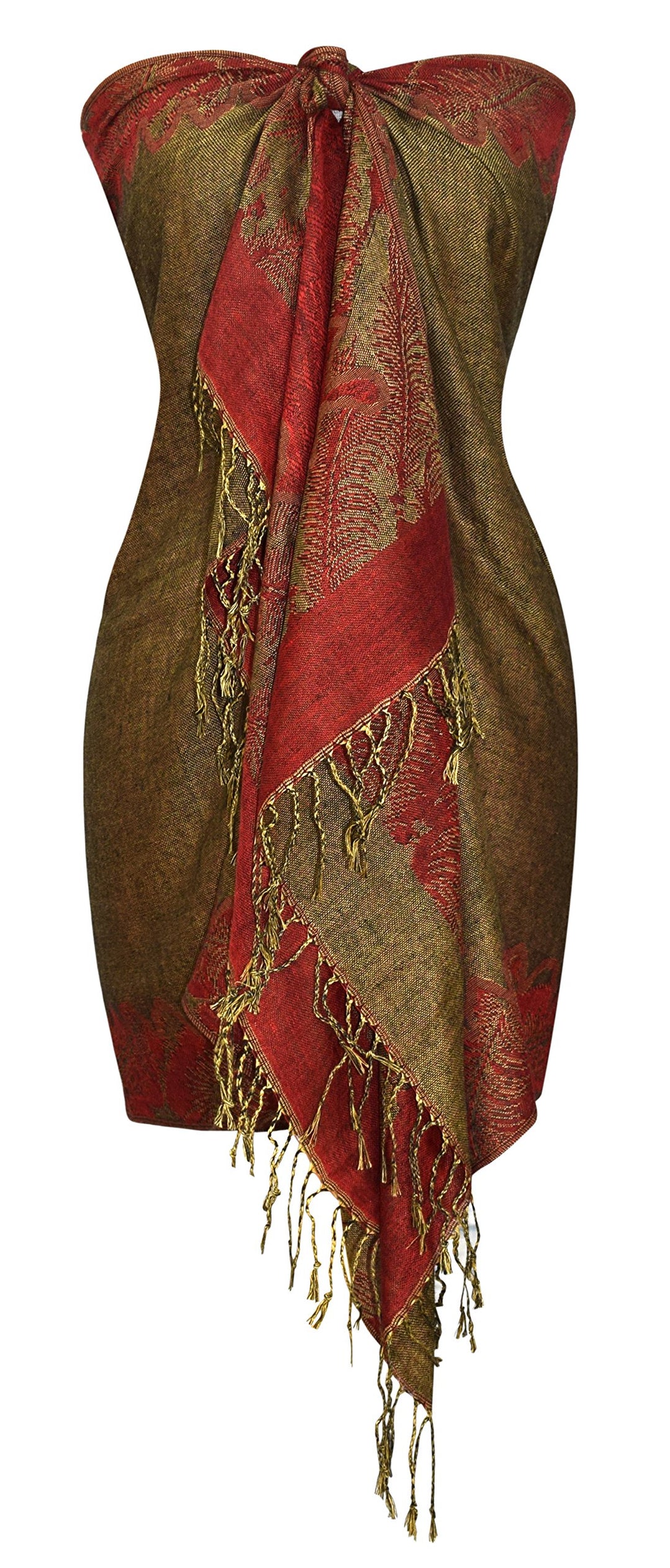 Reversible Jacquard Paisley Pashmina Shawl