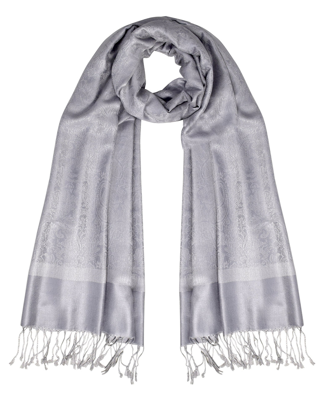 Peach Couture Womens Elegant Vintage Solid Jacquard Paisley Scarf Shawl Wrap