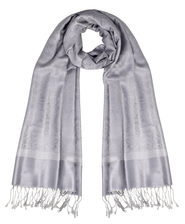 Peach Couture Womens Elegant Vintage Solid Jacquard Paisley Scarf Shawl Wrap