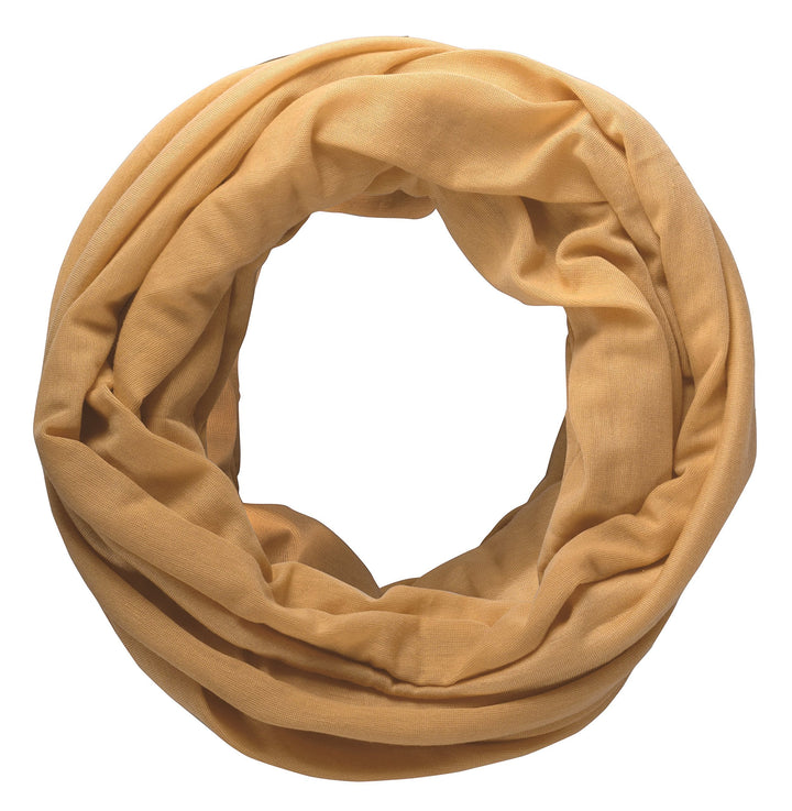Tan Cotton Soft Touch Vivid Colors Lightweight Jersey Knit Infinity Loop Scarf