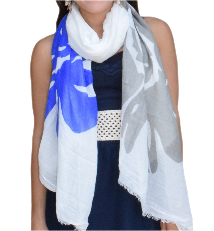 A5175-Abstract-Flower-Scarf-Blue-KL