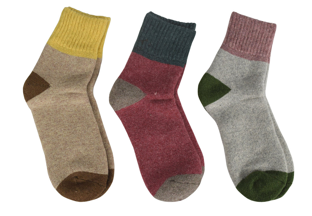 Unisex Warm Cozy Colorful Pattern Cotton Blend Crew Socks in Packs