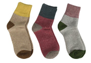 Unisex Warm Cozy Colorful Pattern Cotton Blend Crew Socks in Packs