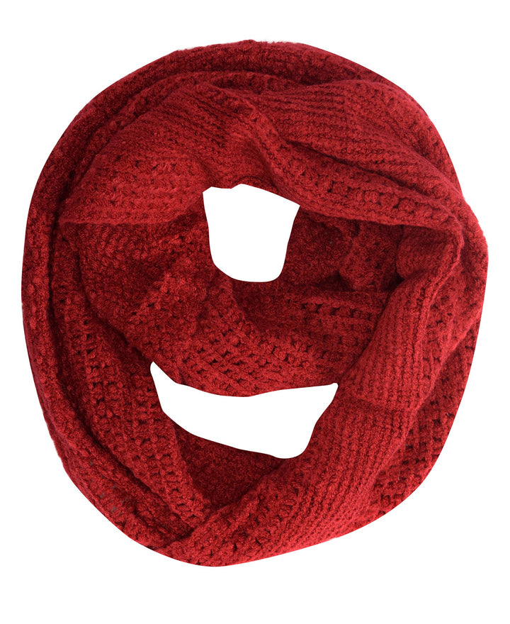 Womens Glamorous Chic Warm Knitted Winter Snood Infinity Loop Scarf