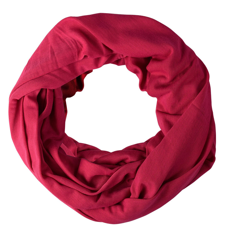 Hot Pink Peach Couture Cotton Soft Touch Vivid Colors Lightweight Jersey Knit Infinity Loop Scarf
