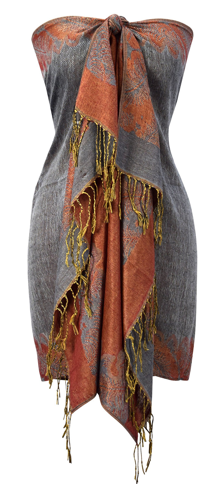 Reversible Jacquard Paisley Pashmina Shawl