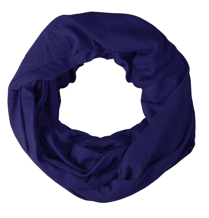 Purple Cotton Soft Touch Vivid Colors Lightweight Jersey Knit Infinity Loop Scarf