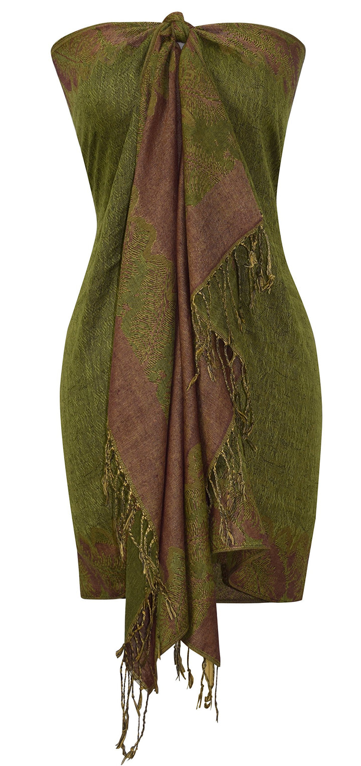 Reversible Jacquard Paisley Pashmina Shawl