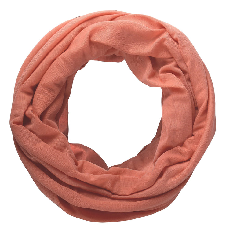 Peach Peach Couture Cotton Soft Touch Vivid Colors Lightweight Jersey Knit Infinity Loop Scarf