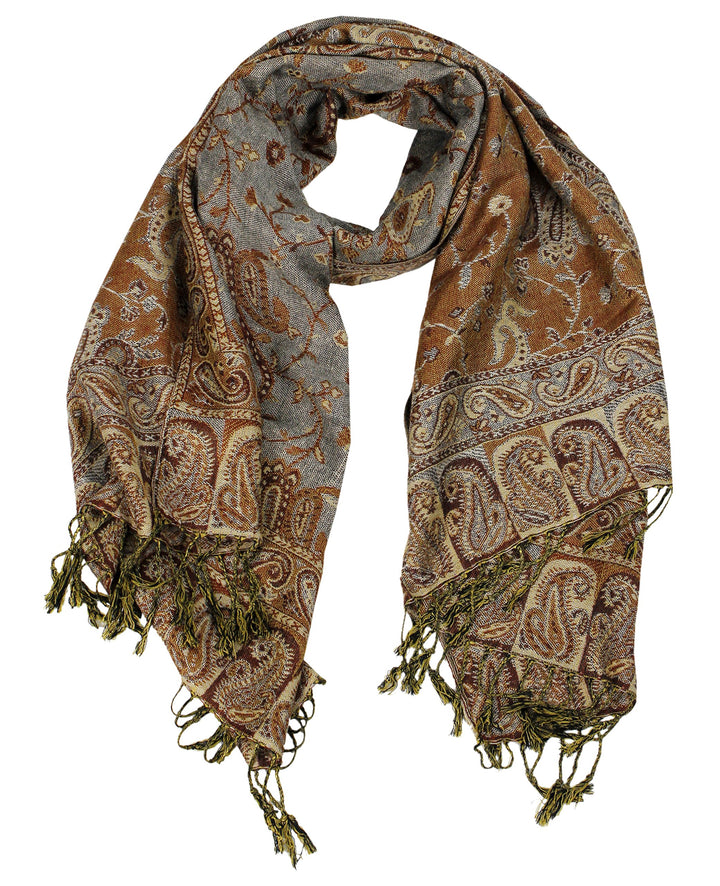 Double Layer Reversible Paisley Pashmina Shawl