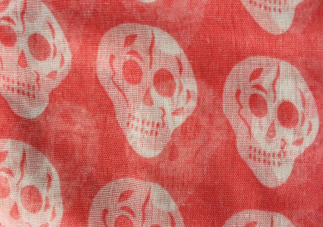 Wild Infinity Scarf Coral Scarf Red Scarf Cheetah Scarf Leopard Print Scarf Skull Print Scarf Coral Hot Pink