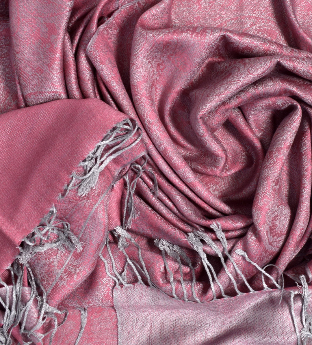 Peach Couture Elegant Vintage Jacquard Paisley Feel Shawl Wrap Scarf