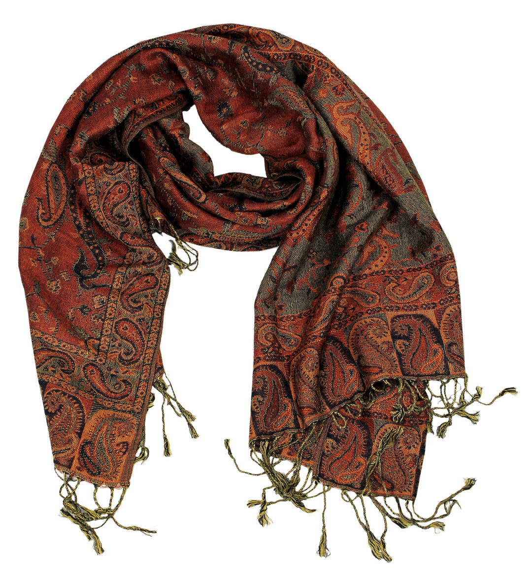 Double Layer Reversible Paisley Pashmina Shawl