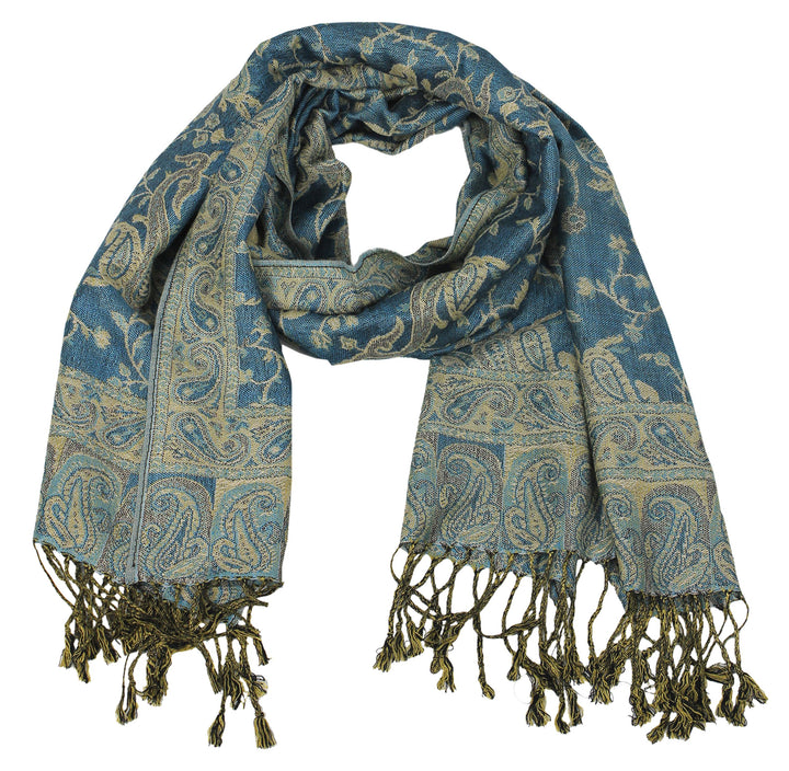 Double Layer Reversible Paisley Pashmina Shawl