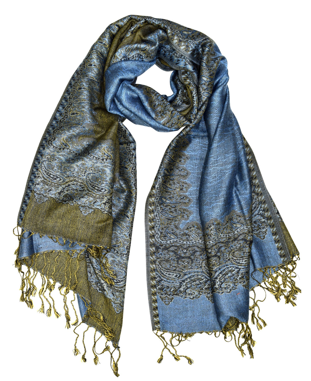 Reversible Jacquard Paisley Pashmina Shawl