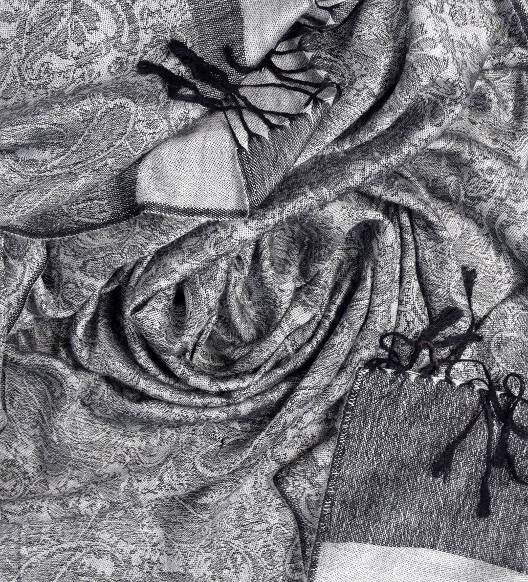 Peach Couture Elegant Vintage Jacquard Paisley Feel Shawl Wrap Scarf