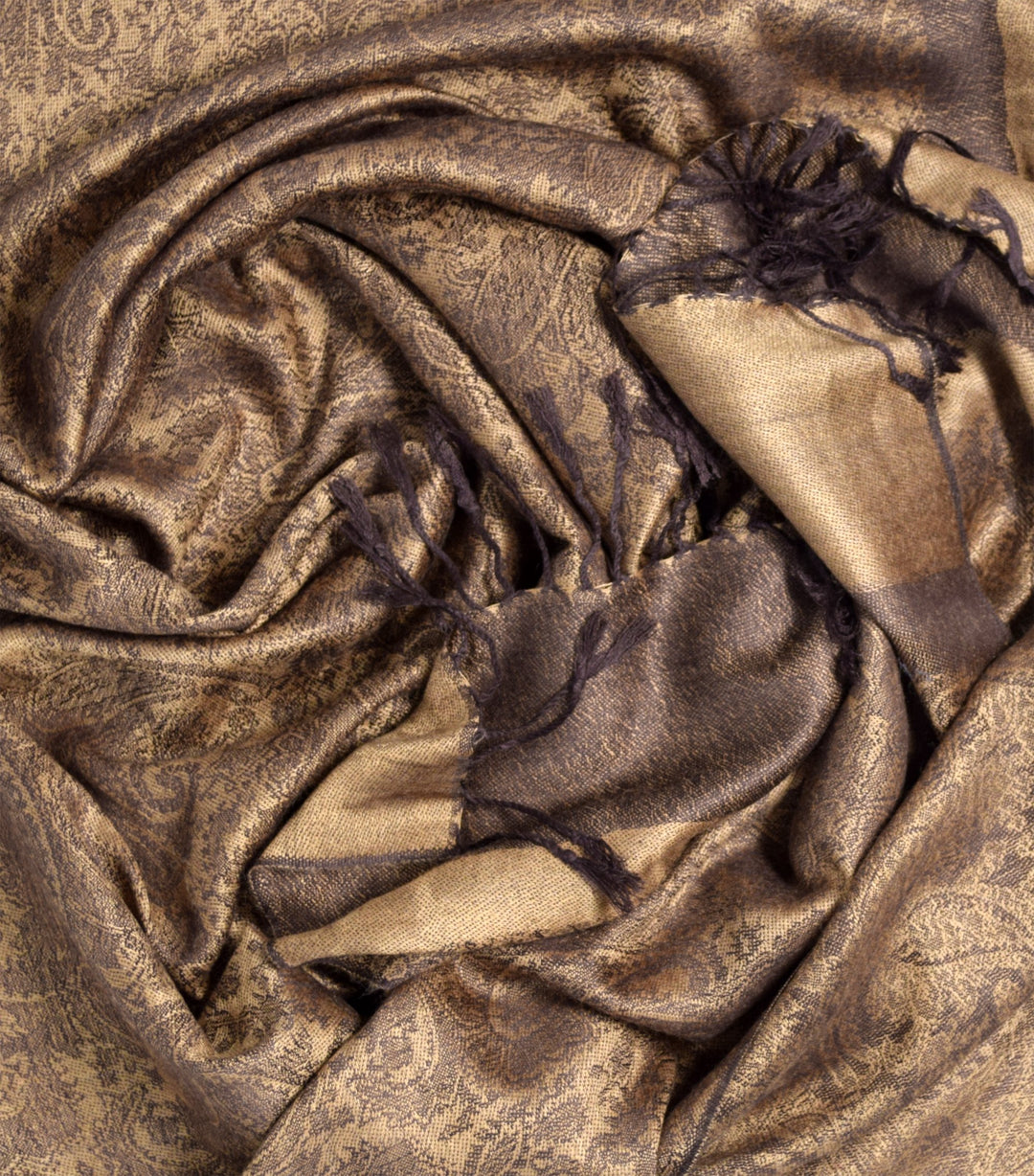 Peach Couture Elegant Vintage Jacquard Paisley Feel Shawl Wrap Scarf