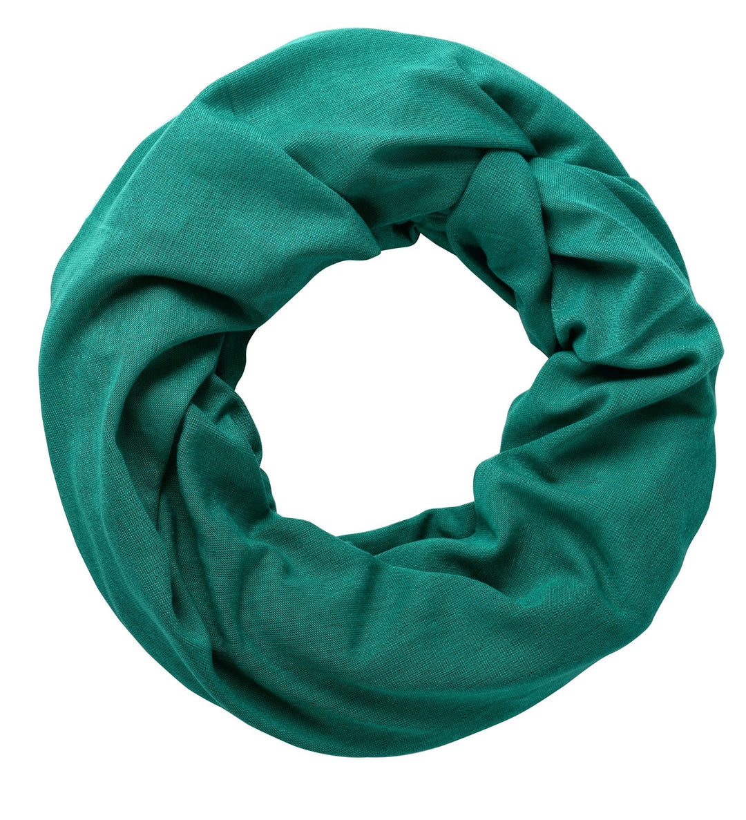 Sea Green Cotton Soft Touch Vivid Colors Lightweight Jersey Knit Infinity Loop Scarf