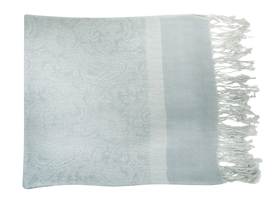 Peach Couture Elegant Vintage Jacquard Paisley Feel Shawl Wrap Scarf