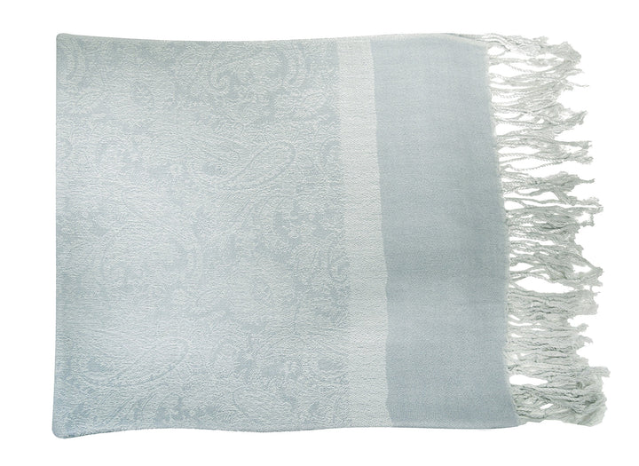 Peach Couture Elegant Vintage Jacquard Paisley Feel Shawl Wrap Scarf