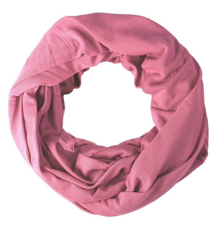 Baby Pink Cotton Soft Touch Vivid Colors Lightweight Jersey Knit Infinity Loop Scarf