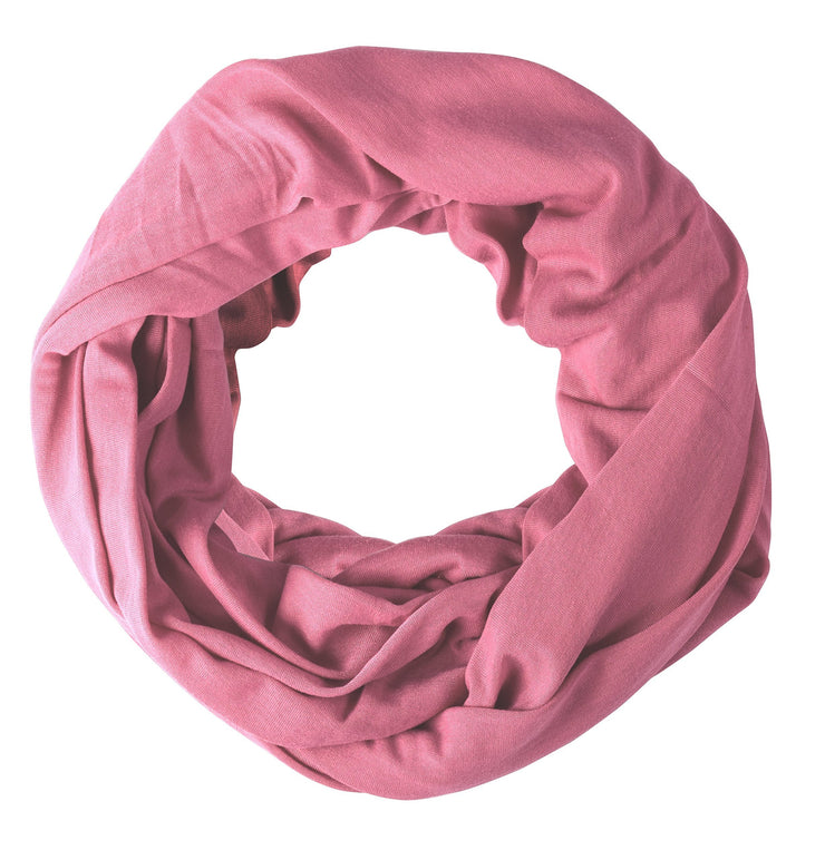 Baby Pink Peach Couture Cotton Soft Touch Vivid Colors Lightweight Jersey Knit Infinity Loop Scarf