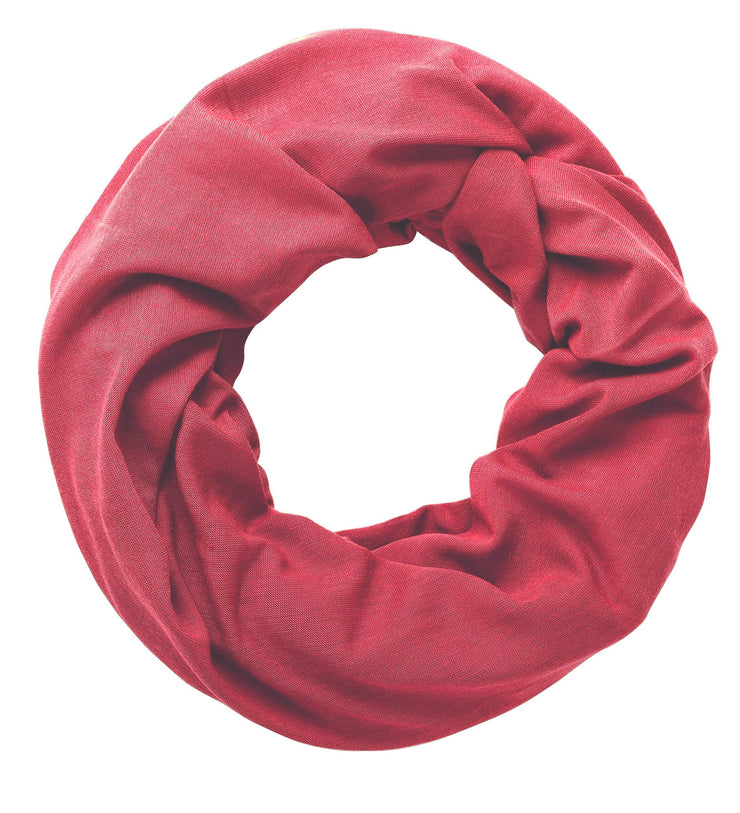 Pink Peach Couture Cotton Soft Touch Vivid Colors Lightweight Jersey Knit Infinity Loop Scarf