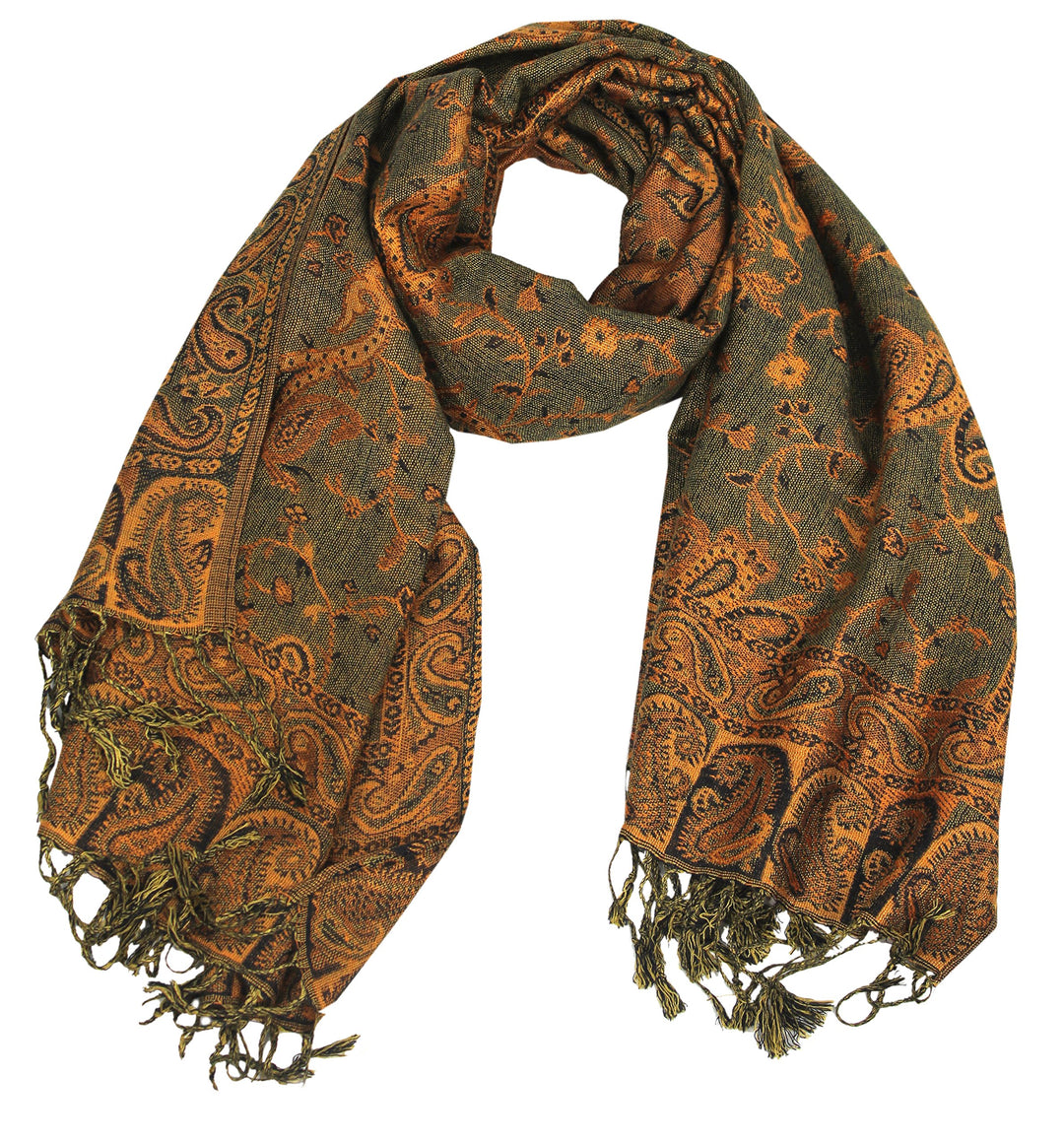 Double Layer Reversible Paisley Pashmina Shawl