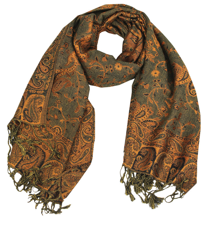 Double Layer Reversible Paisley Pashmina Shawl