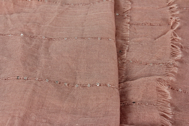 Women's Sparkle Sequin Bohemian Sheer Woven Knit Fringe Scarf