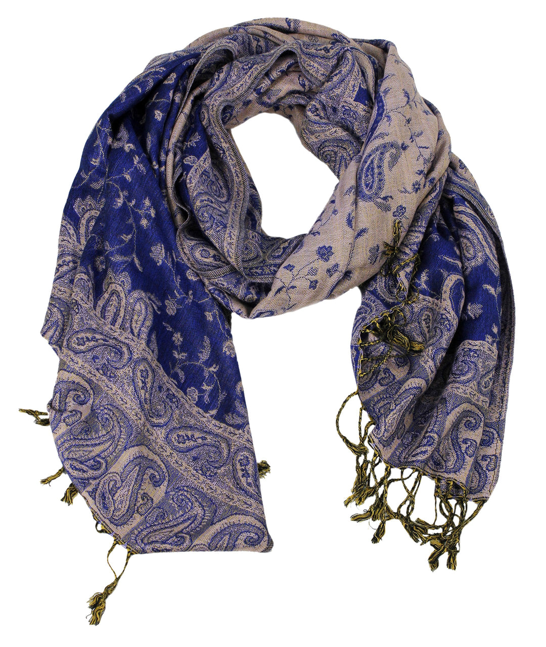 Double Layer Reversible Paisley Pashmina Shawl