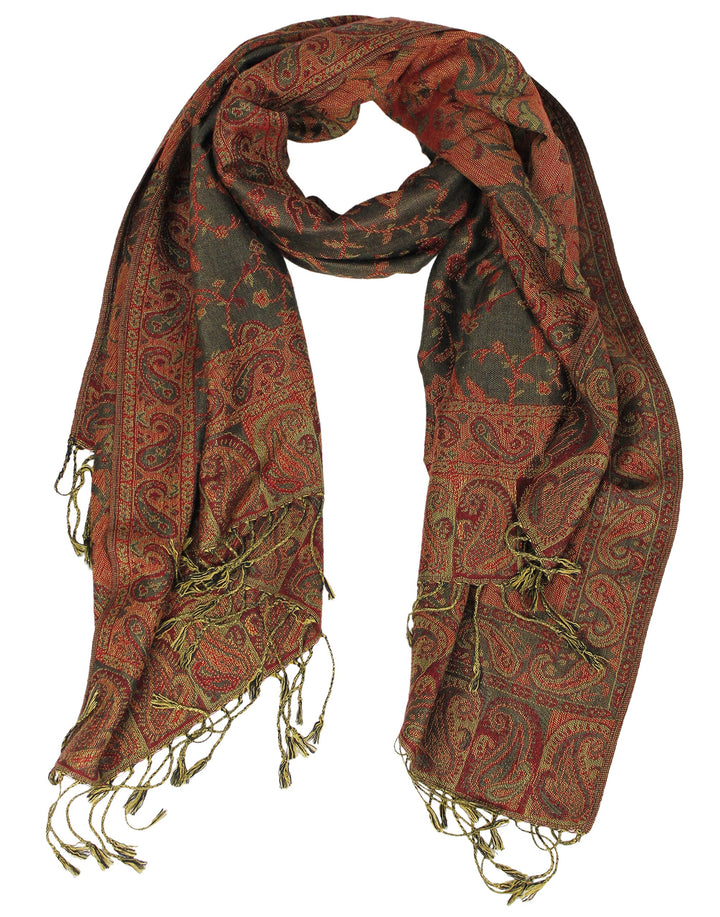 Double Layer Reversible Paisley Pashmina Shawl
