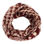 Light Tribal and Striped Houndstooth Sheer Infinity Loop Scarf