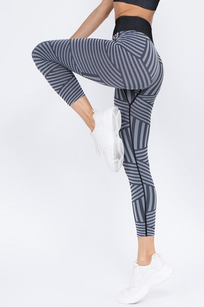 Tara Active Striped Seamless Leggings