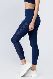Evania Active Lace-Up Mesh Side Workout Leggings