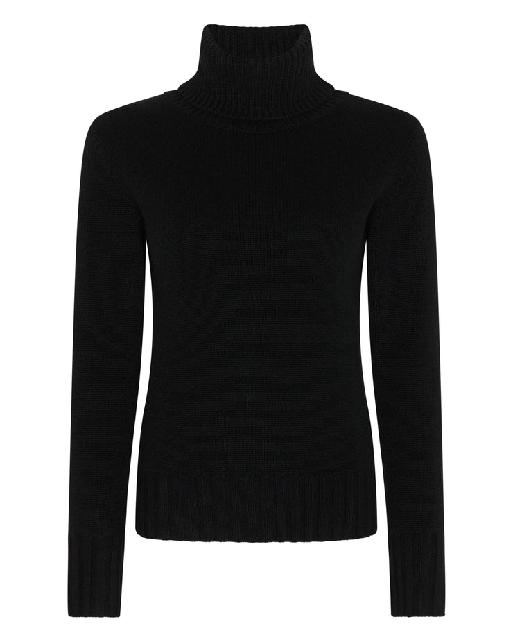 Chunky Cashmere Roll Neck Sweater