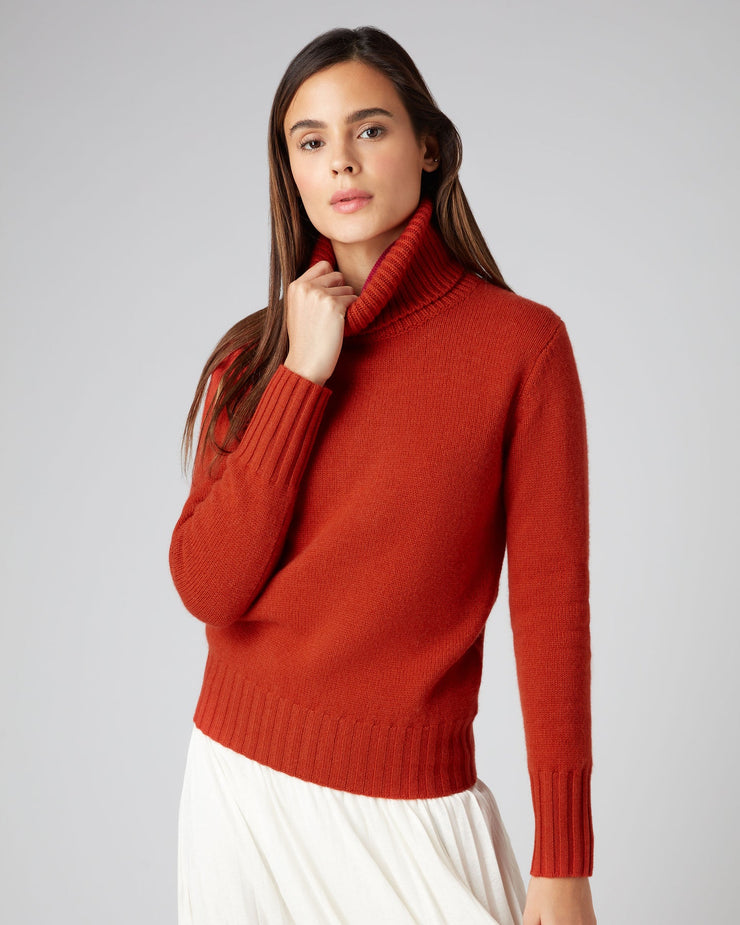 Chunky Cashmere Roll Neck Sweater
