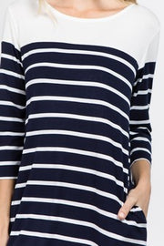 Diana Striped Two-Pocket Swing Dress