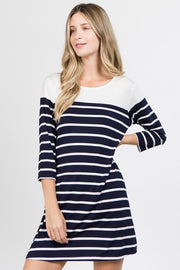 Diana Striped Two-Pocket Swing Dress