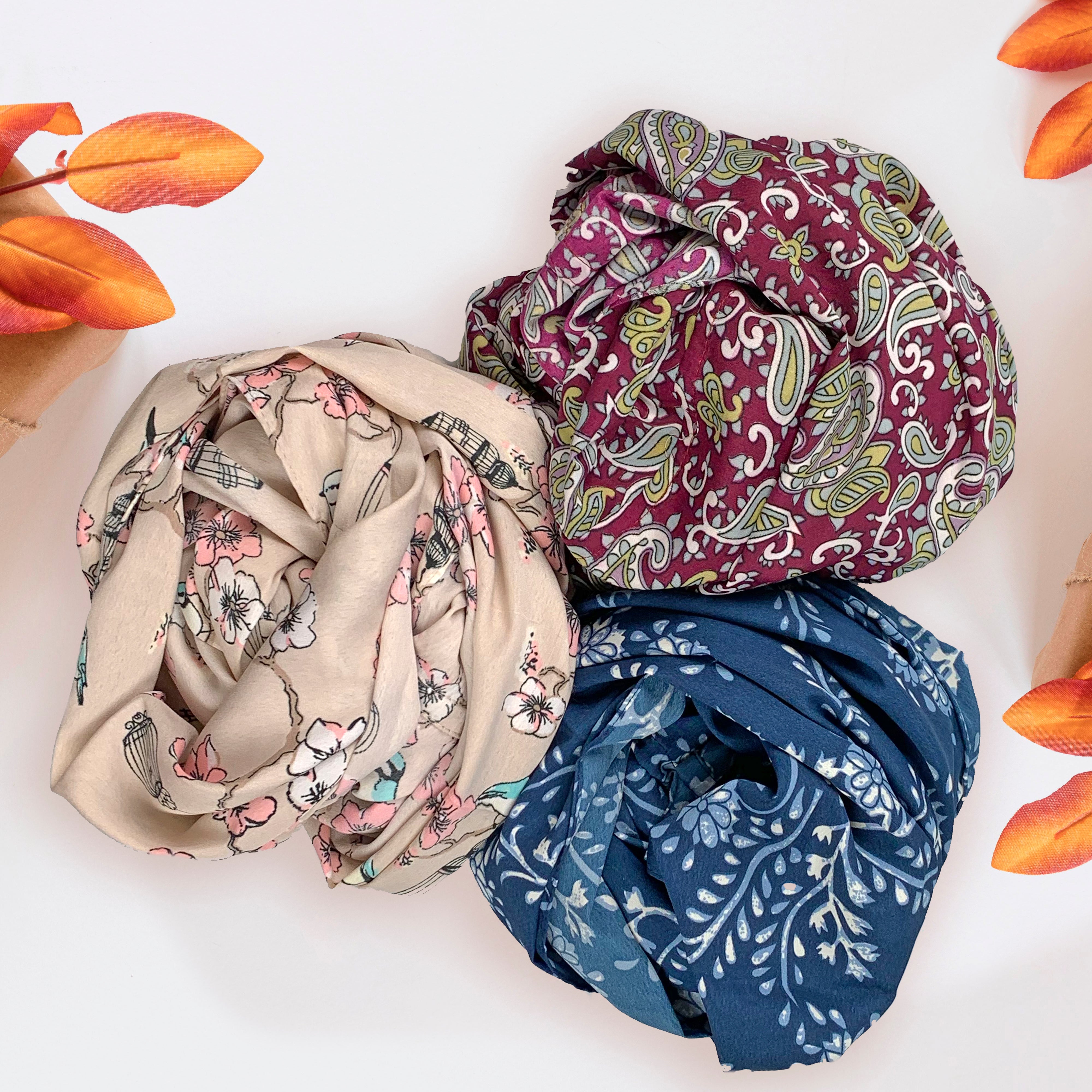 3 Pack Assorted Infinity Scarf Set