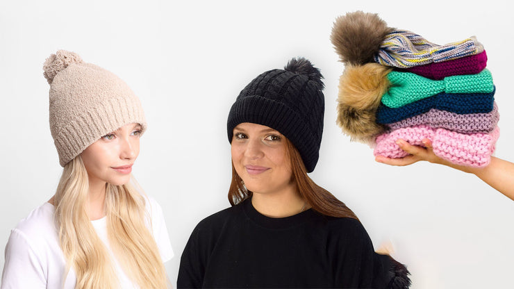 Double Layer Plush Hat - Assorted 2 Pack