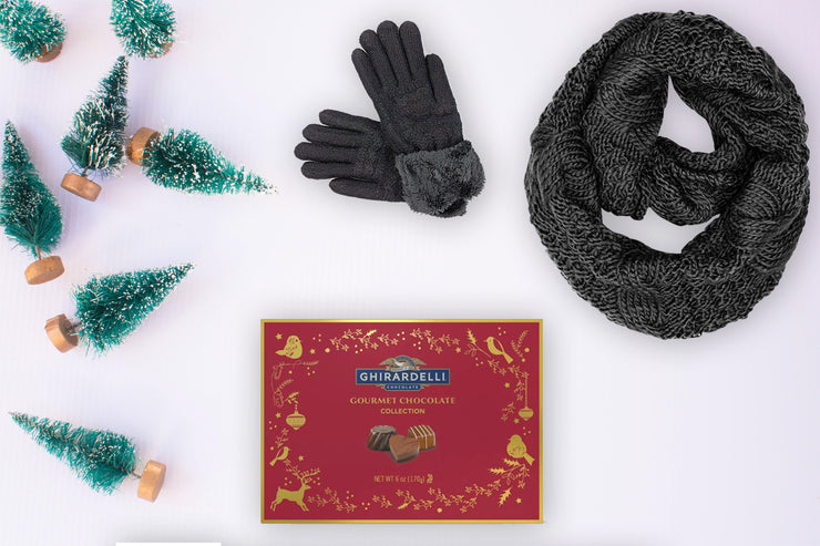 Holiday Clearance Bundle: Winter Gear + Gourmet Chocolate