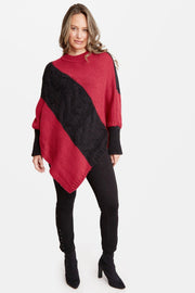 Bronwyn Color-Blocked Knitted Poncho