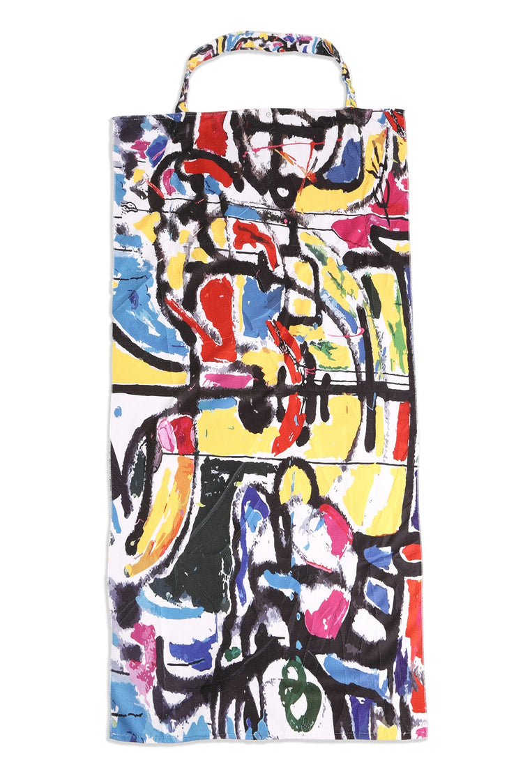 Abstract 2 In 1 Beach Towel & Tote Bag