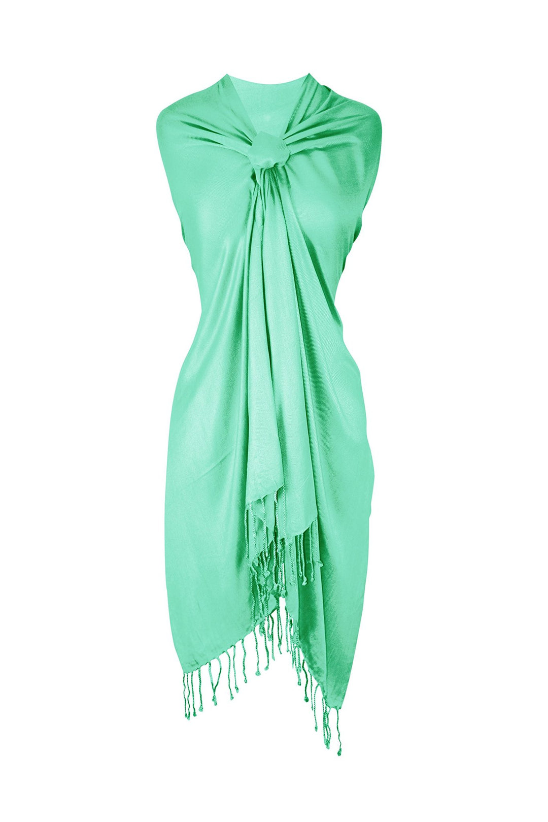 Mint green pashmina scarf for women elegant lightweight shawl wrap for travel and everyday wear