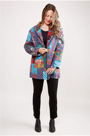"See The Abstract" Paisley Print Hooded Coat