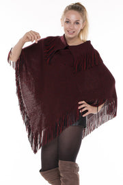 Sparrow Two-Tone Knitted Poncho